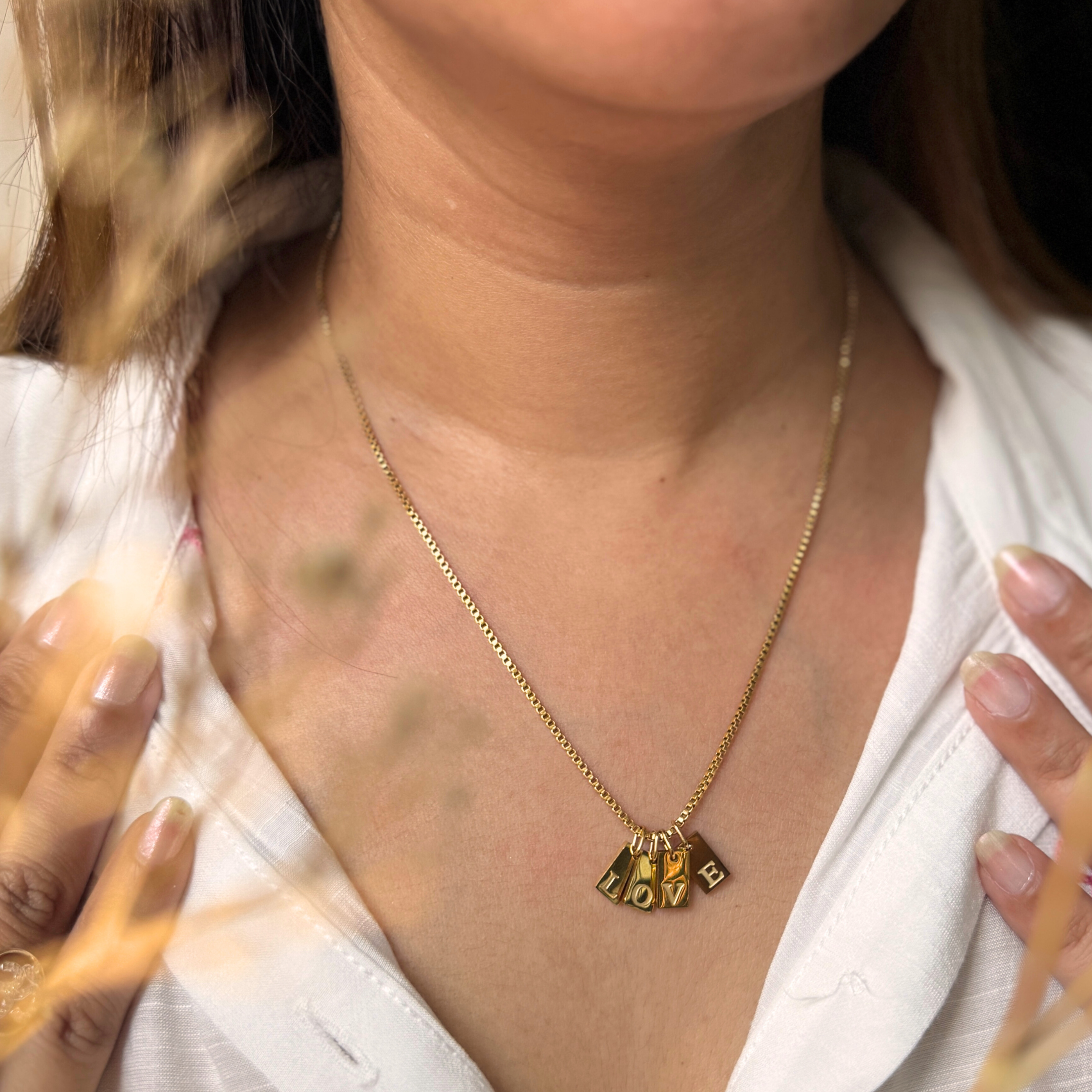 Dainty Alphabet String - Gold