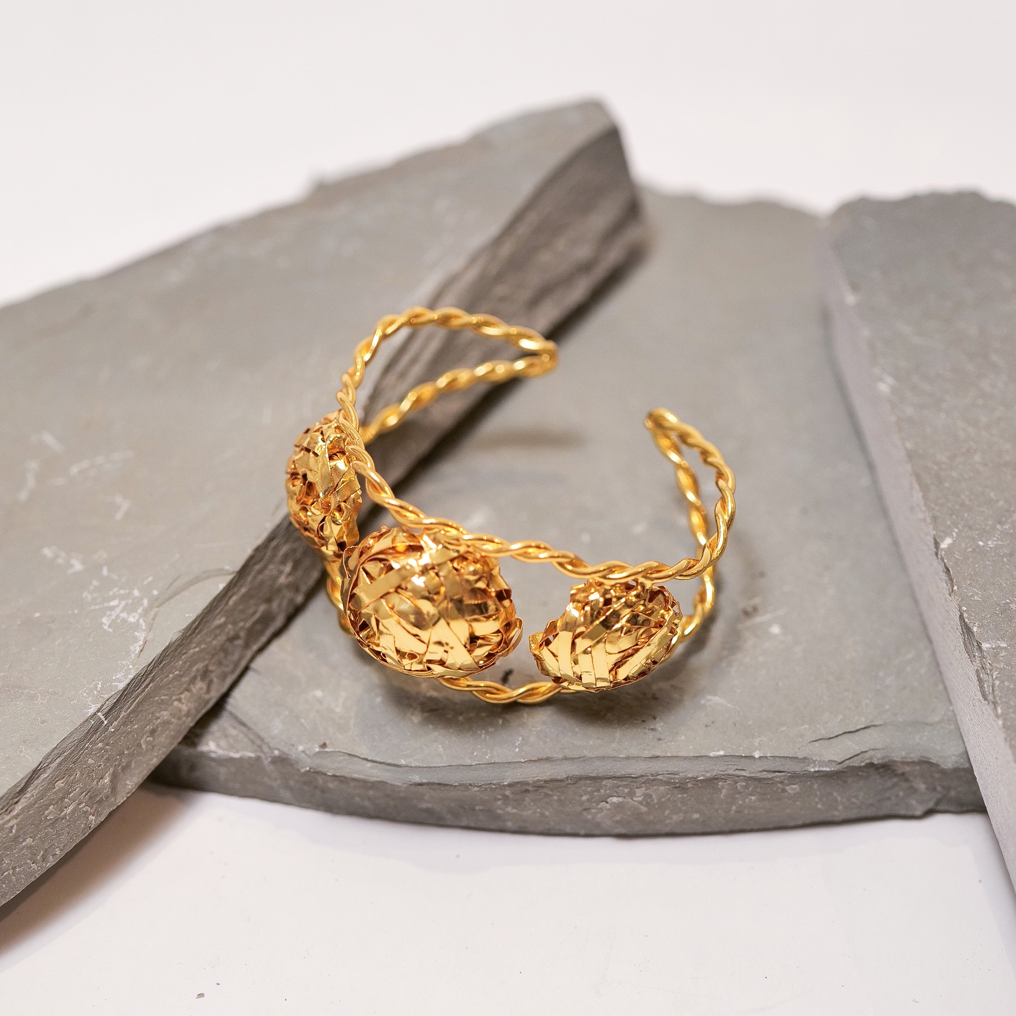 Three Foil Ball Bracelet