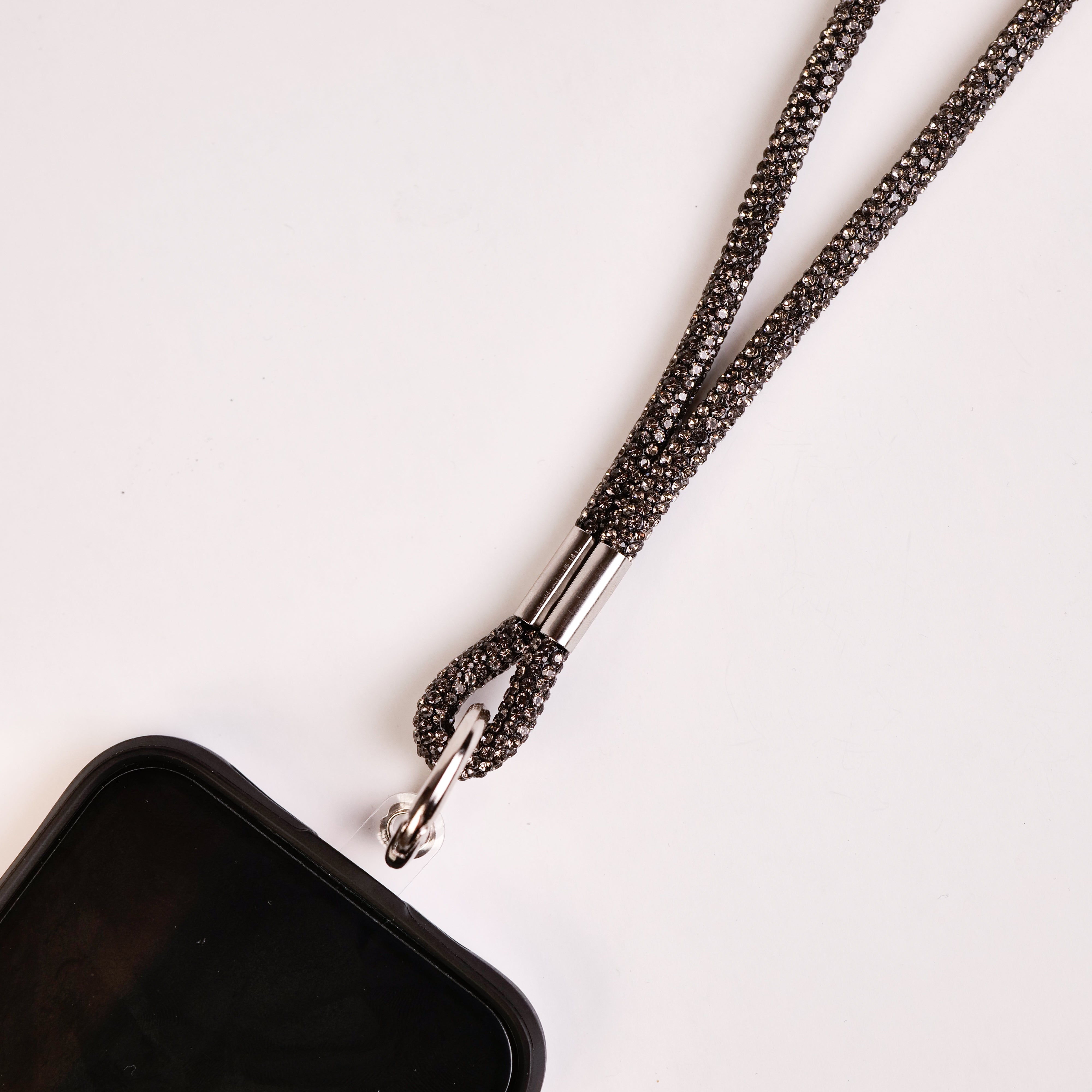 Glitter Lanyard - Charcoal