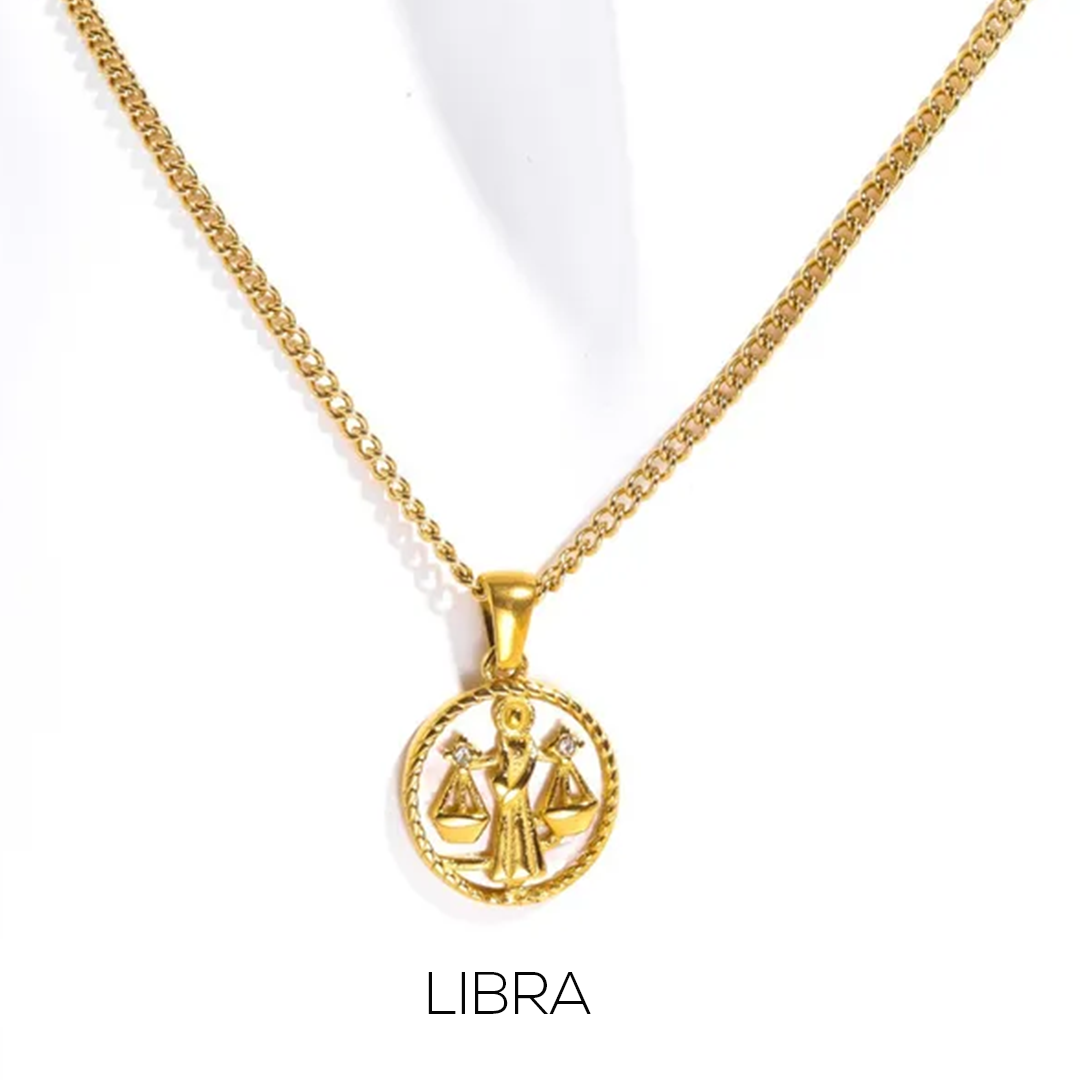 Zodiac Celestial Symbol Pendant with Chain