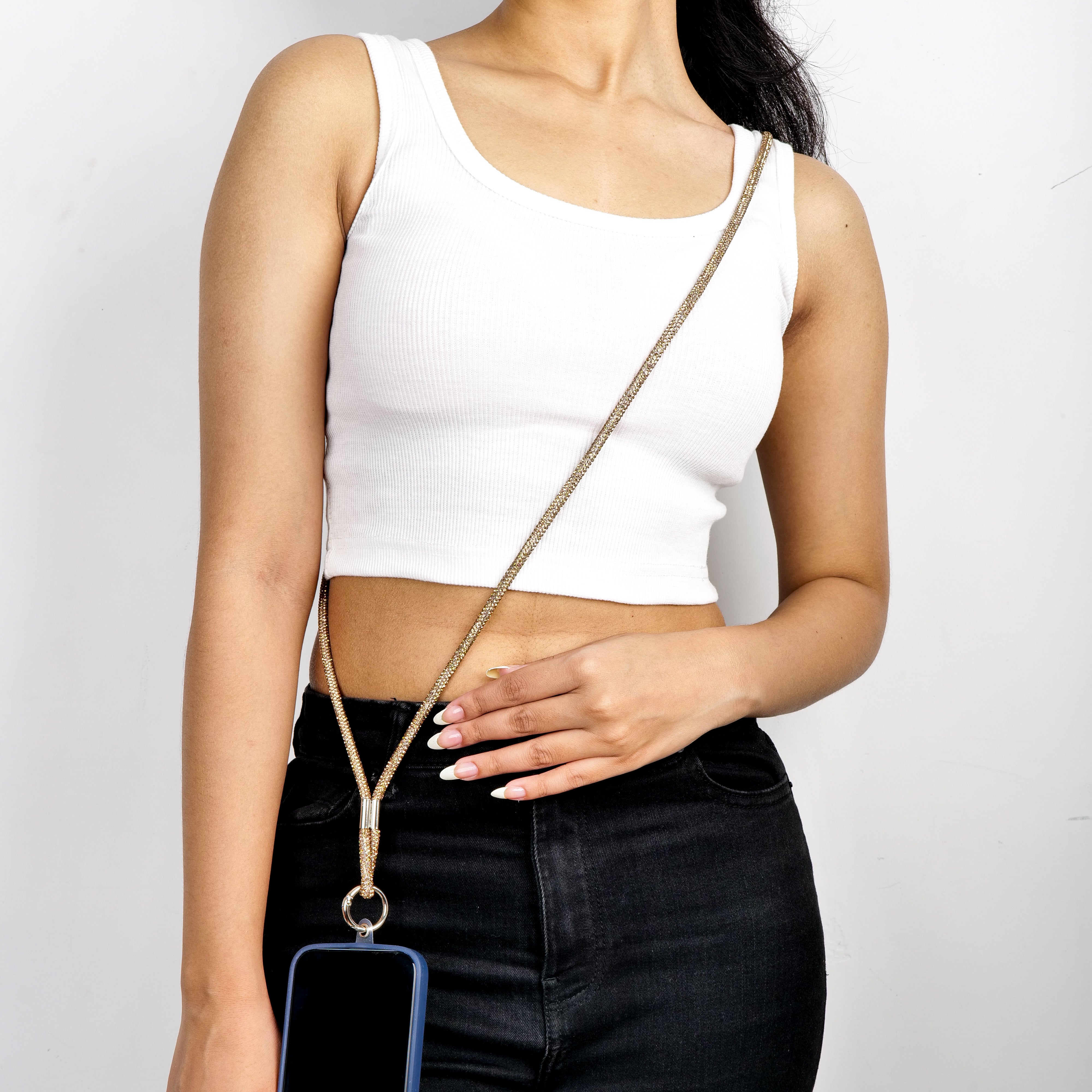 Glitter Lanyard - Gold