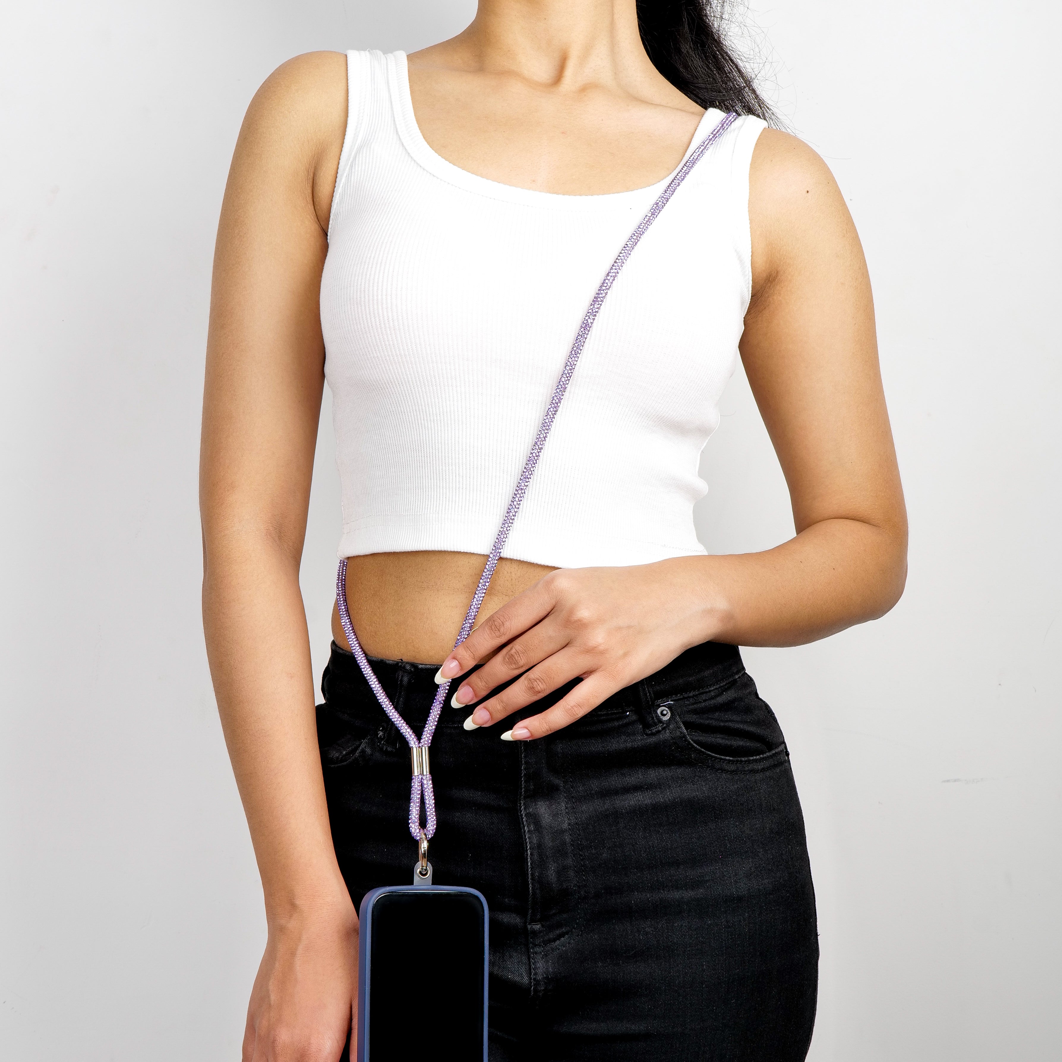 Glitter Lanyard - Lavender