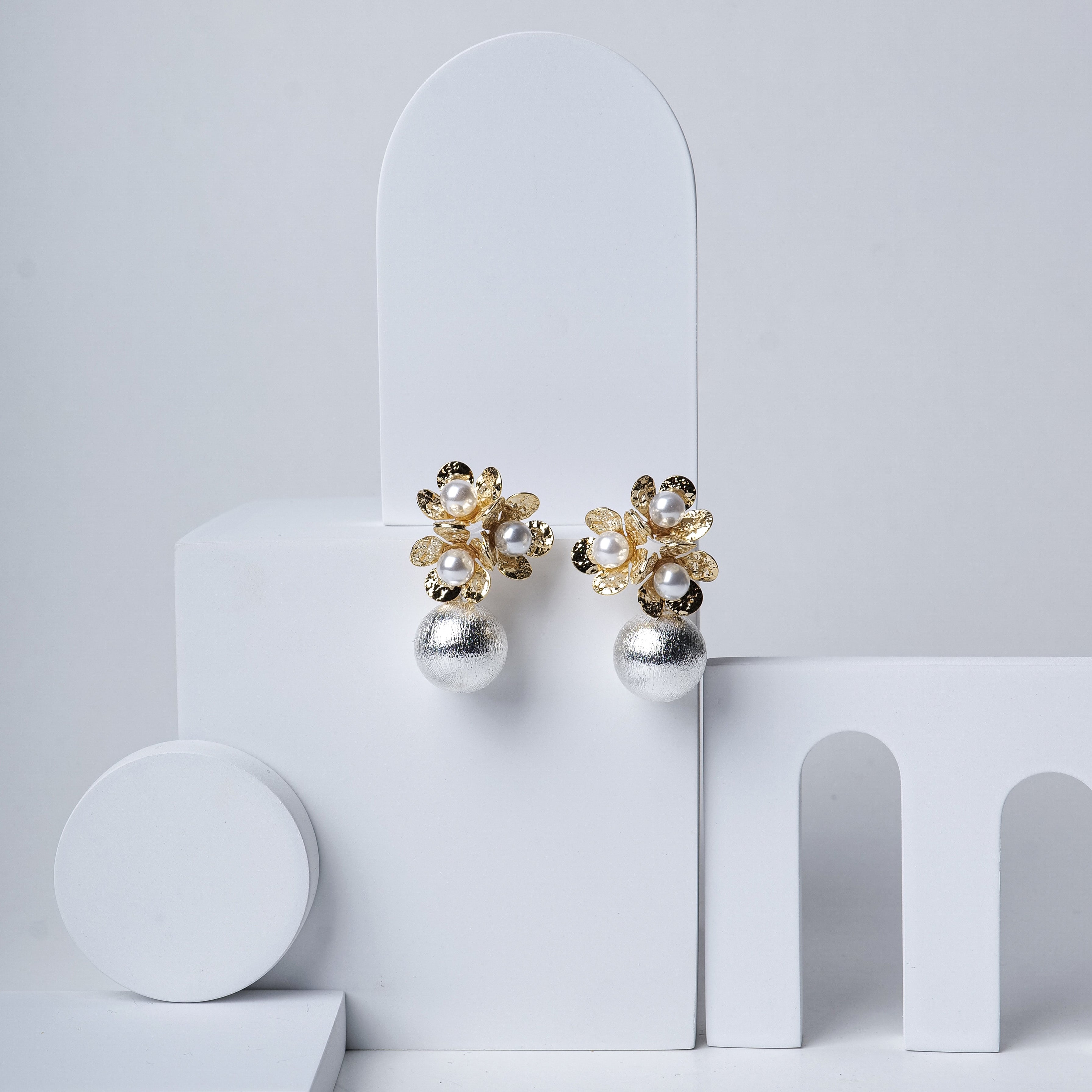 Triple Flower Cocktail Earrings