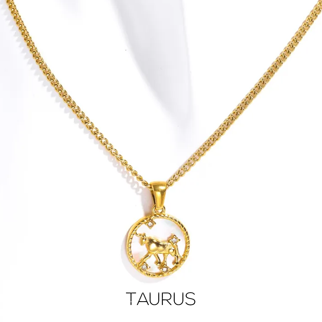 Zodiac Celestial Symbol Pendant with Chain