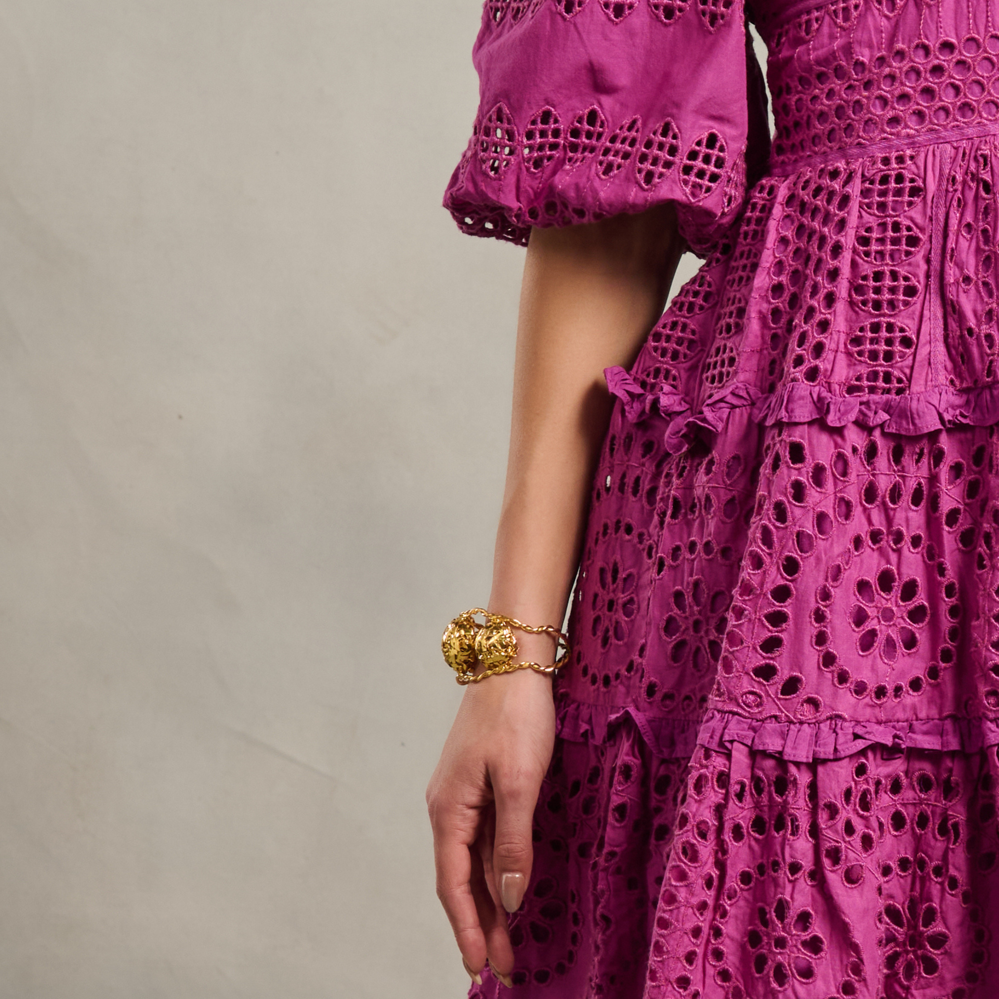 Three Foil Ball Bracelet