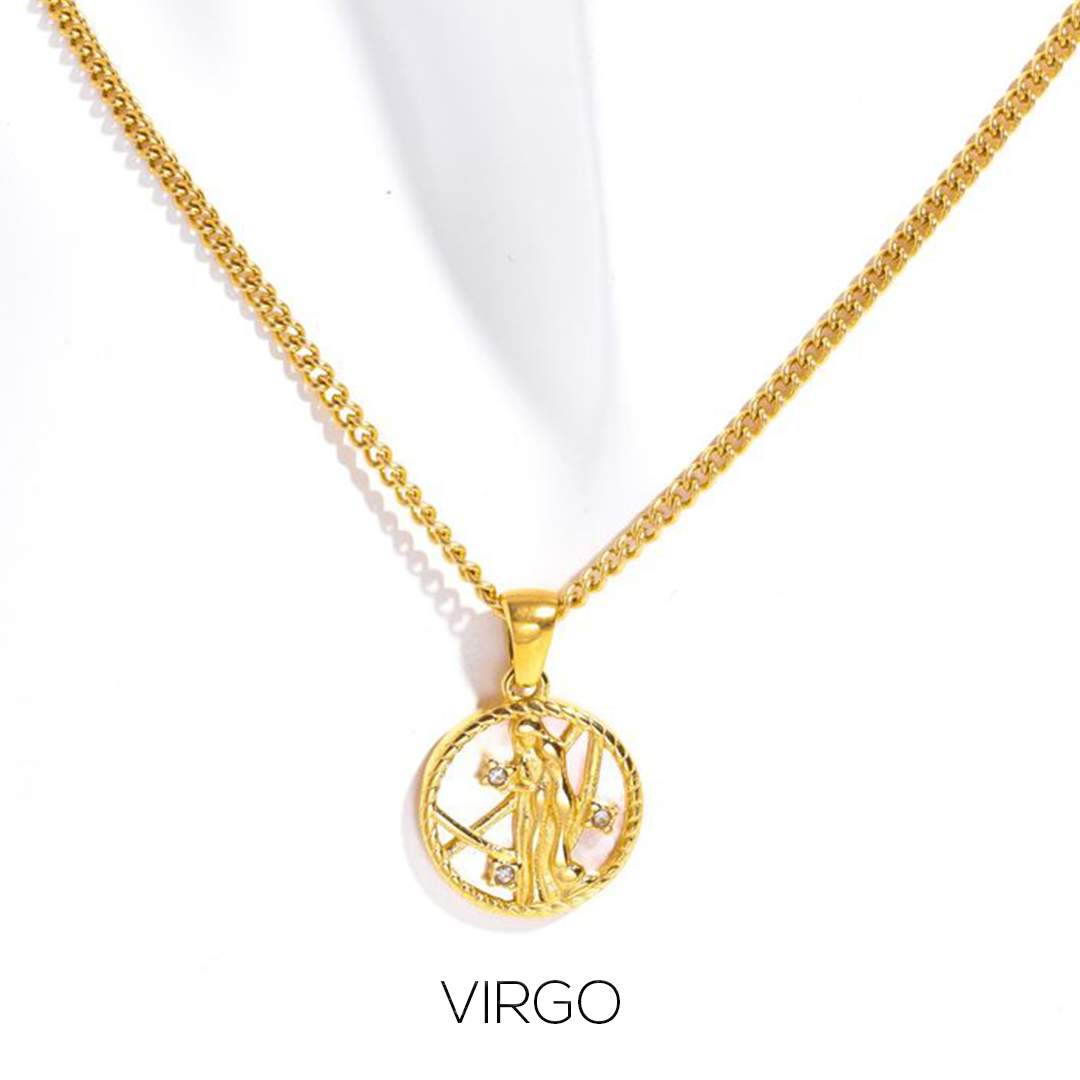 Zodiac Celestial Symbol Pendant with Chain