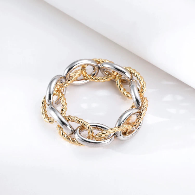 Dual Tone Link Bracelet