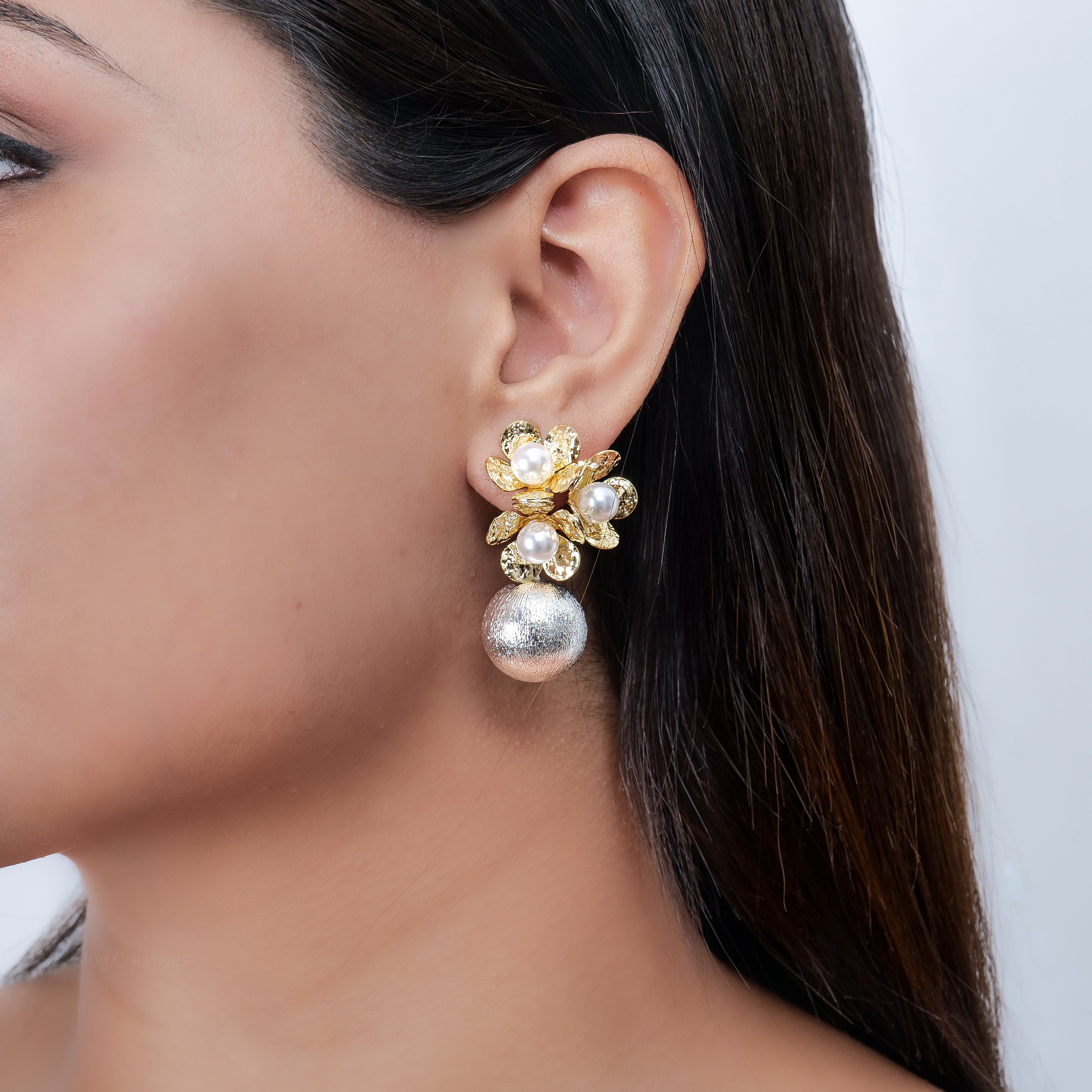 Triple Flower Cocktail Earrings