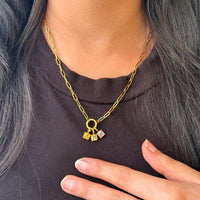 Personalized Cluster Necklace by Nashira, stainless steel necklace (image 7 of 18)