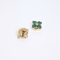The Petal Button Cover ( Pair ) button covers by Nashira, shown close up (image 6 of 6)
