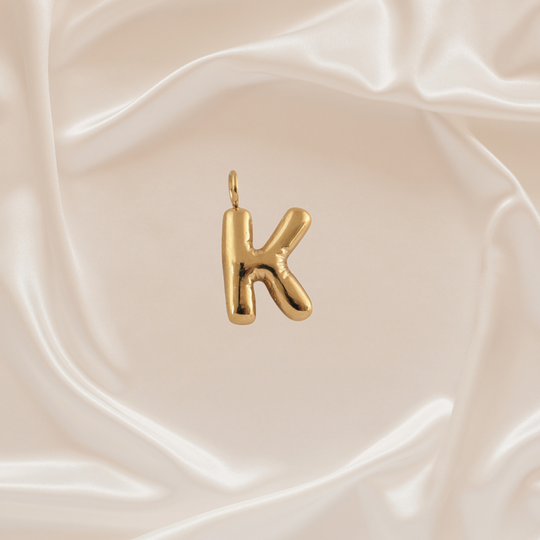 Alphabet Charm - K - Stainless Steel pendant by Nashira
