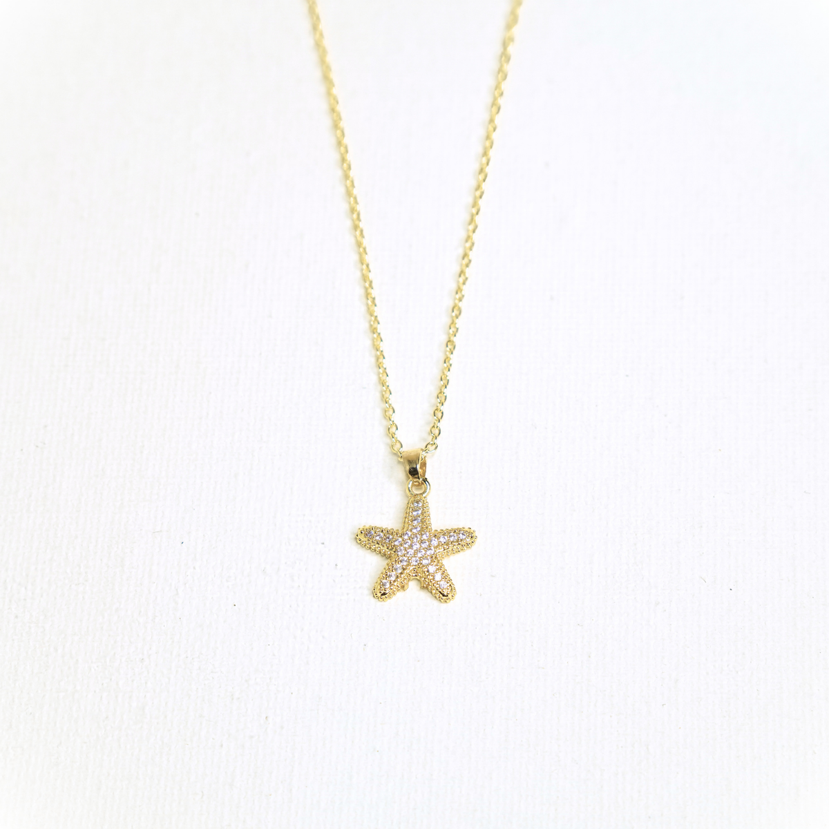 Crystal Starfish Necklace