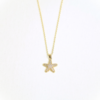 Crystal Starfish Necklace