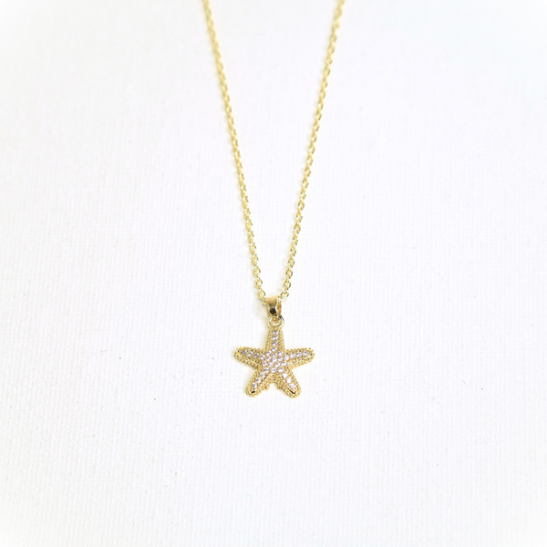 Crystal Starfish Necklace