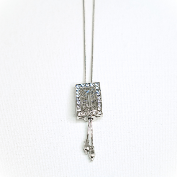 Regal Crystal Lariat Necklace