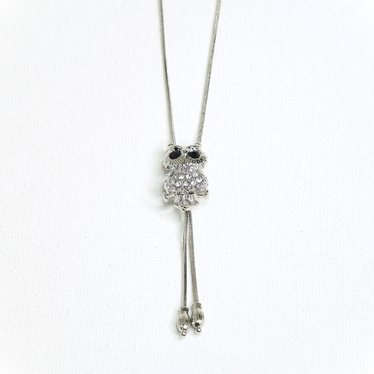 Nazar Owl Necklace necklace by Nashira, shown close up