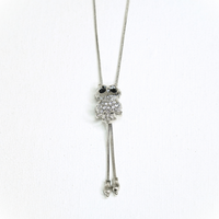 Nazar Owl Necklace necklace by Nashira, shown close up