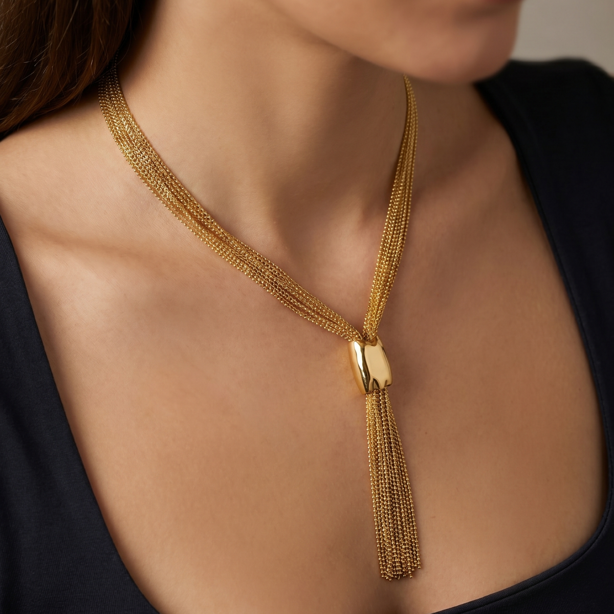 Luxe Tassel Necklace - Stainless Steel necklace by Nashira