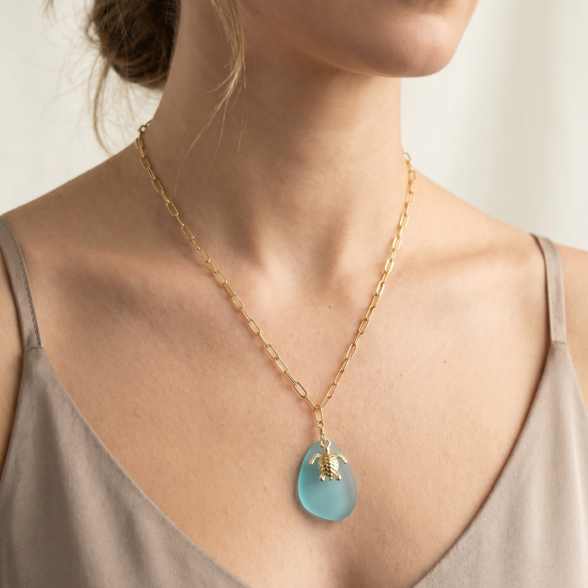 The Amalfi Turtle - Stainless Steel necklace by Nashira