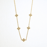 Golden Blossom Necklace necklace by Nashira, shown close up