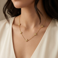 Golden Blossom Necklace - Stainless Steel necklace by Nashira
