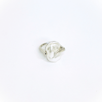 Bezel Pearl Statement Ring ring by Nashira, shown close up