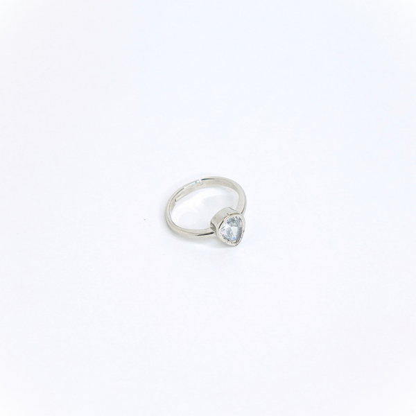 Tear Drop Silver Ring