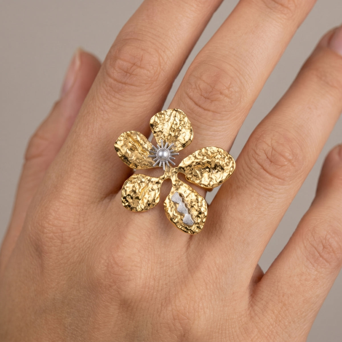 The Botanica Ring - Stainless Steel ring by Nashira