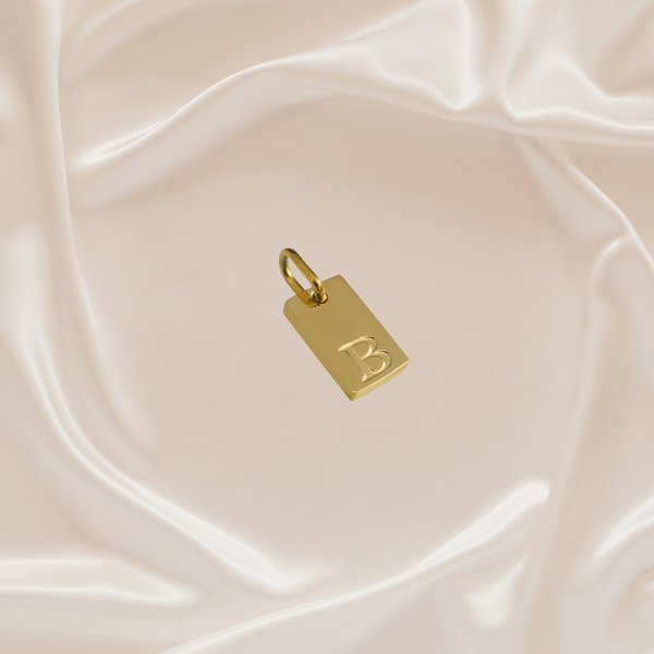 Dainty Alphabet Charm Gold  - B