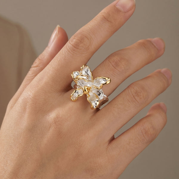 Orchid Bloom Ring - Stainless Steel ring by Nashira