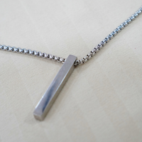 Edge Bar Pendant by Nashira, stainless steel necklace (image 7 of 8)