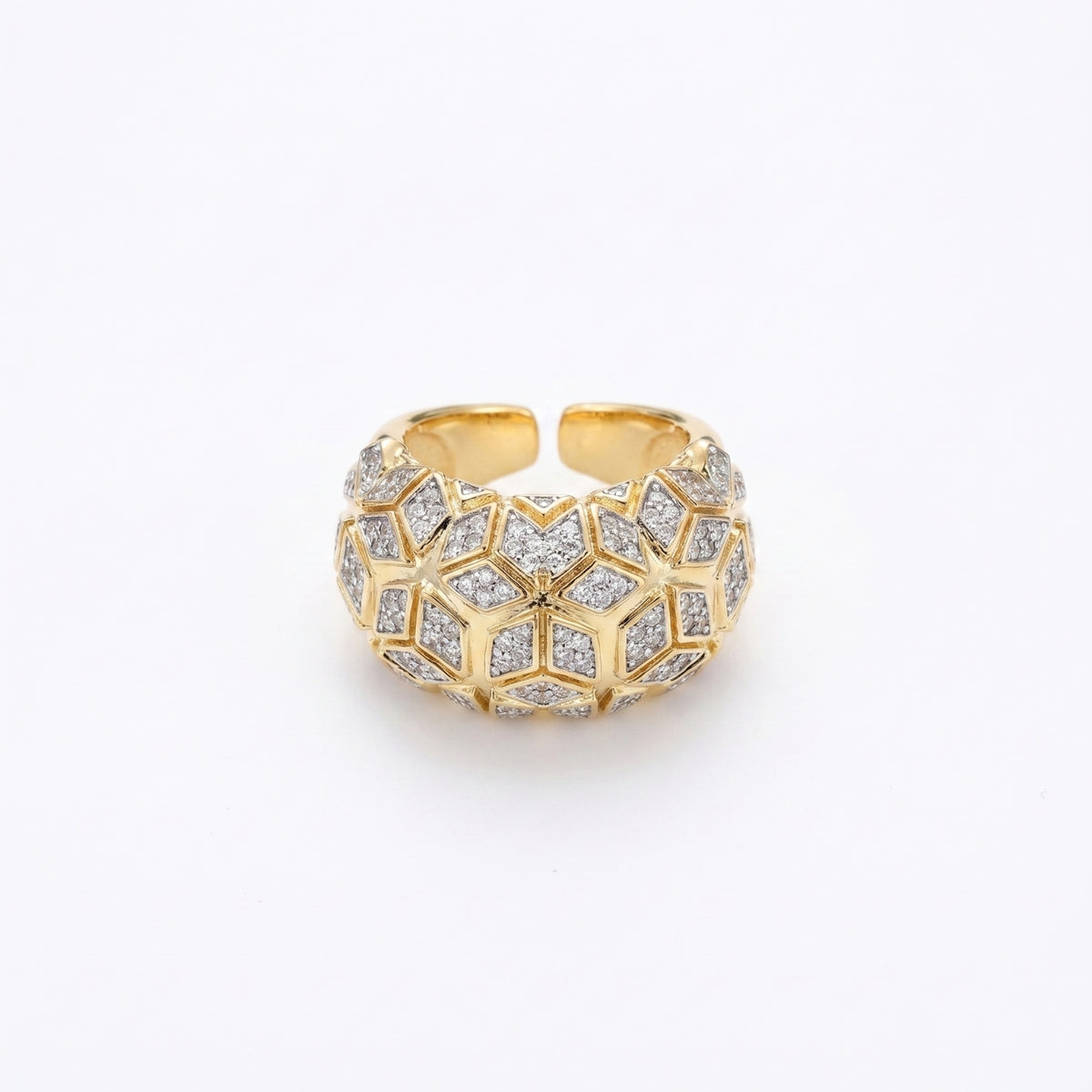 Starlit Mosaic Ring ring by Nashira, shown close up