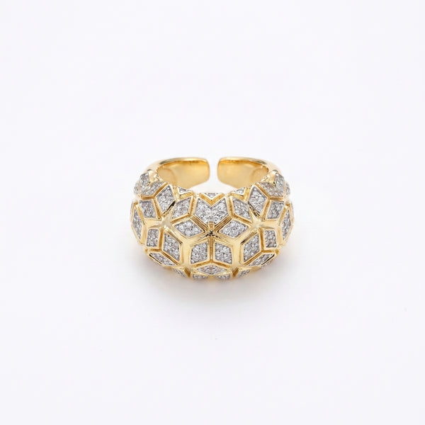 Starlit Mosaic Ring ring by Nashira, shown close up