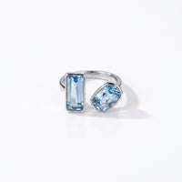 Twin Sapphire Ring ring by Nashira, shown close up