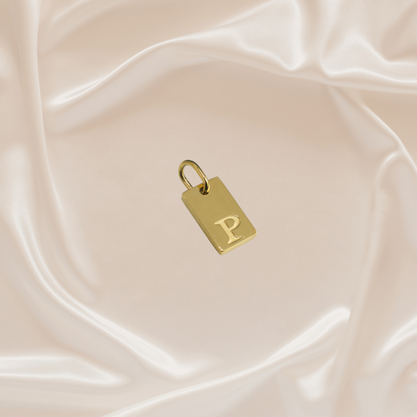 Dainty Alphabet Charm Gold  - P