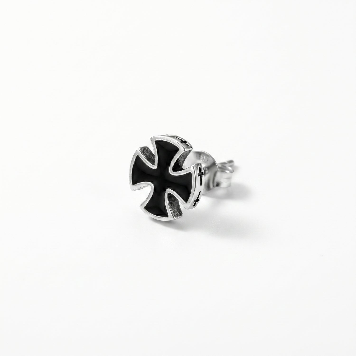 The Noir Cross Studs