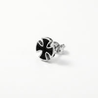 The Noir Cross Studs ( Pair )
