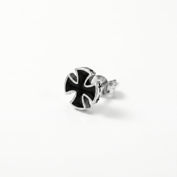 The Noir Cross Studs ( Pair )