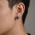 The Noir Cross Studs ( Pair )