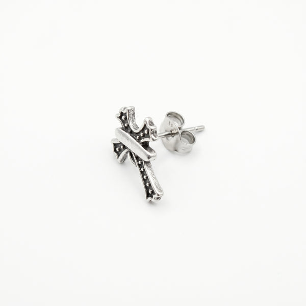 The Gothic Cross Studs ( Pair )