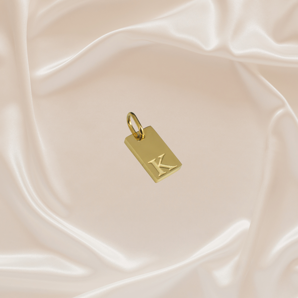 Dainty Alphabet Charm Gold  - K