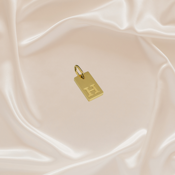 Dainty Alphabet Charm Gold  - H