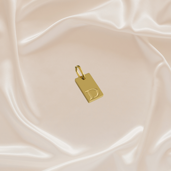 Dainty Alphabet Charm Gold  - D