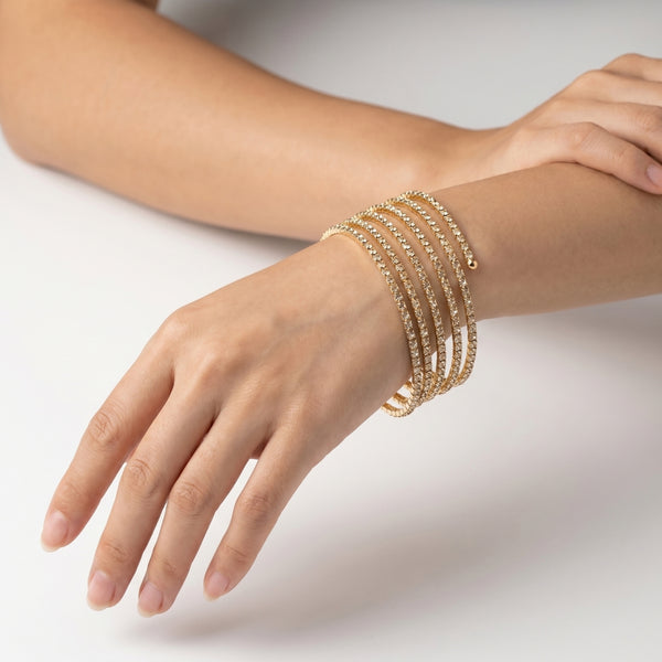 Golden Cascade Cuff - Stainless Steel bracelet by Nashira