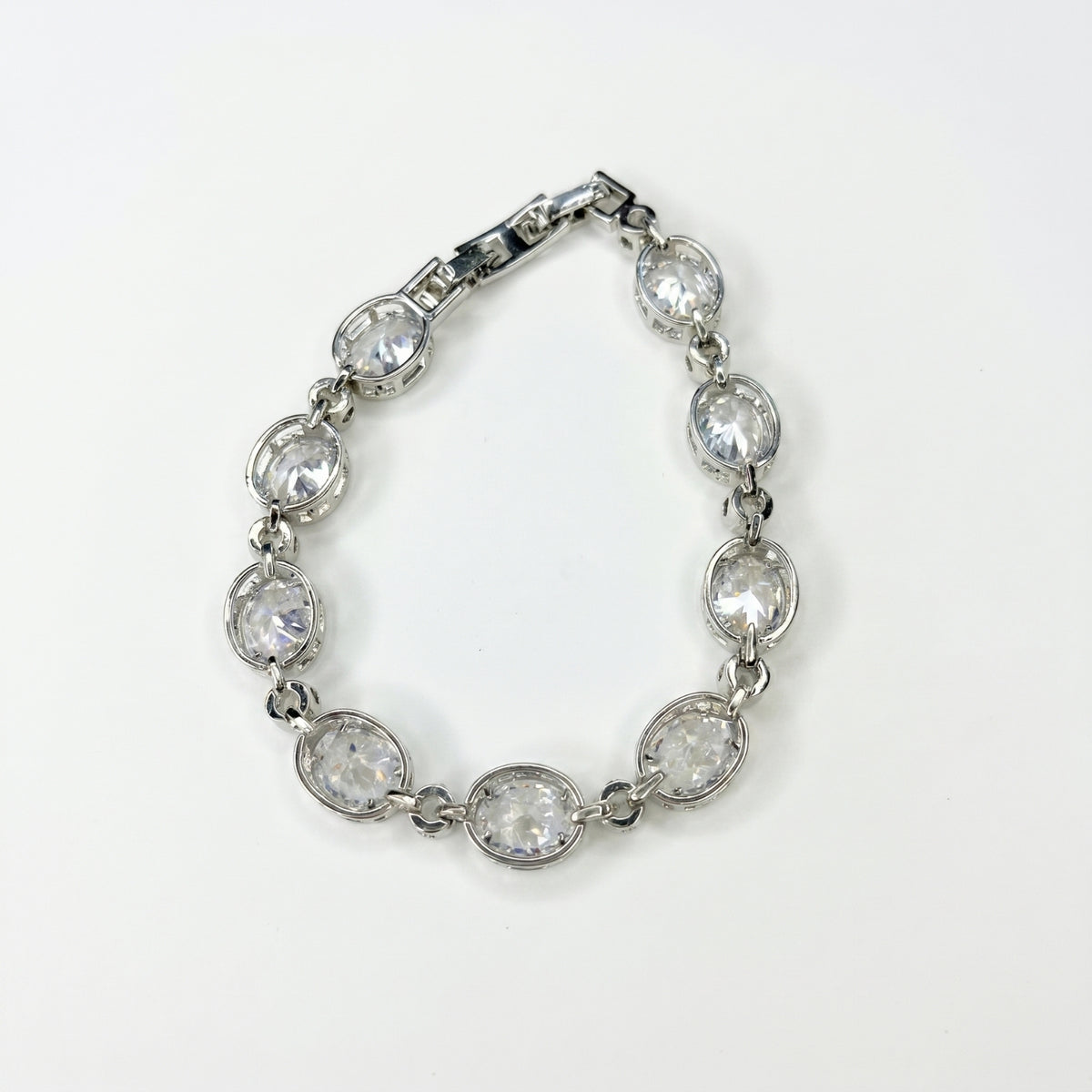 Silver Halo Bracelet bracelet by Nashira, shown close up