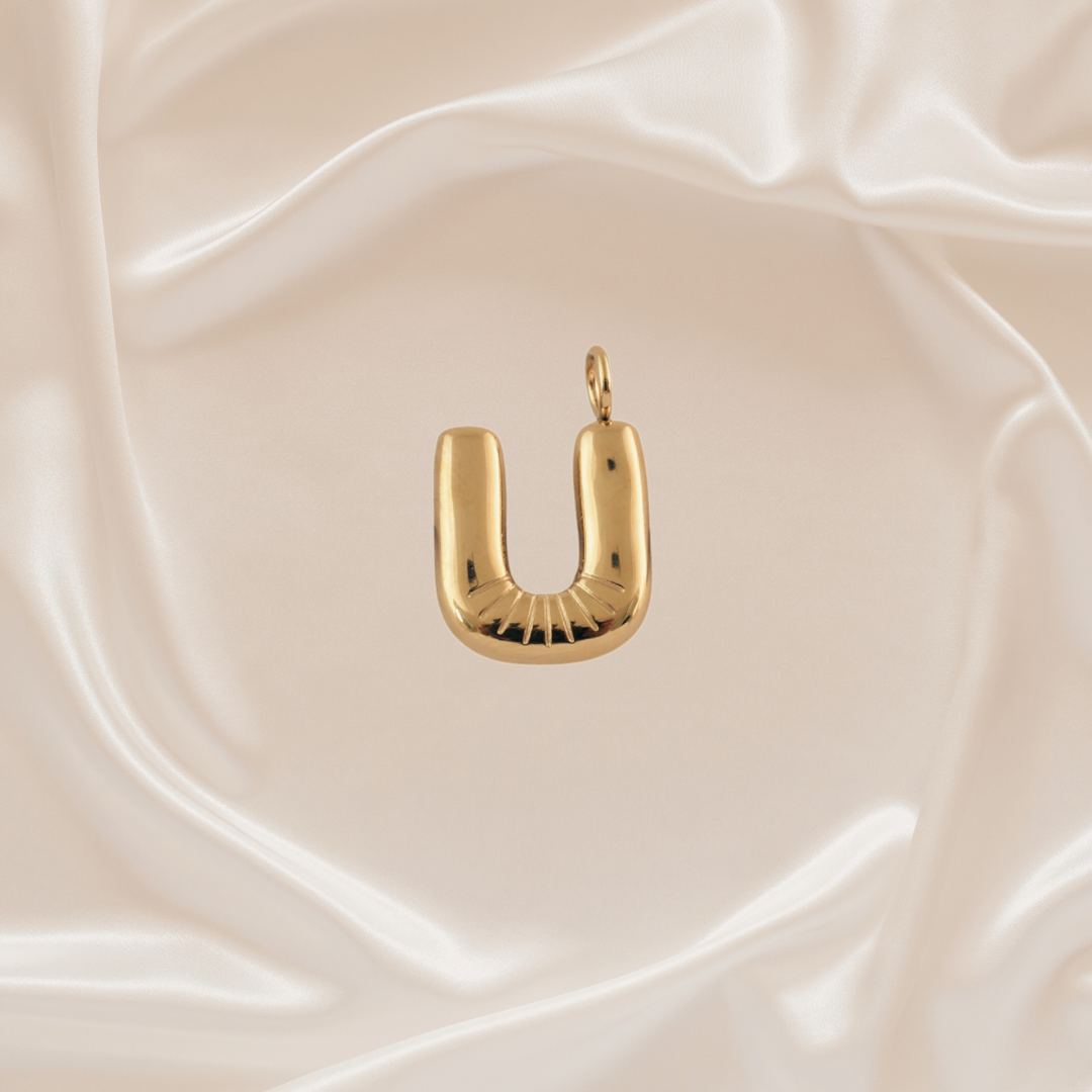 Alphabet Charm - U - Stainless Steel pendant by Nashira