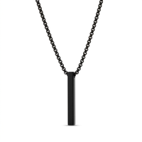 Edge Bar Pendant necklace by Nashira, styled