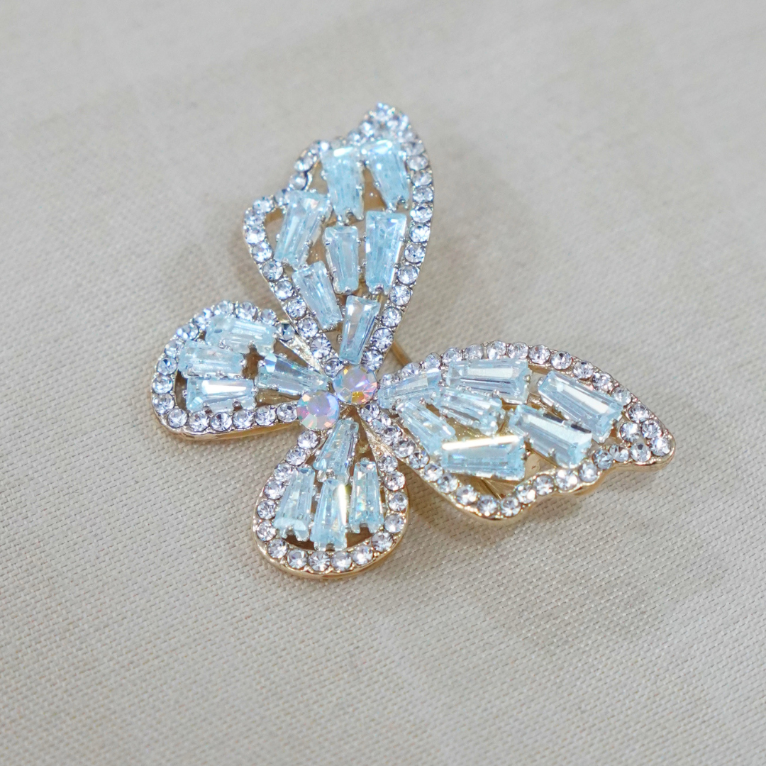 Celeste Butterfly Brooch brooch by Nashira, shown close up