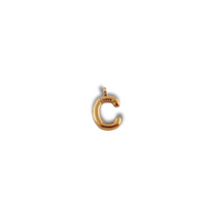 Alphabet Charm - C pendant by Nashira, shown close up