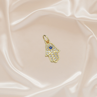 The Dainty Studded Hamsa Charm - Stainless Steel charm by Nashira